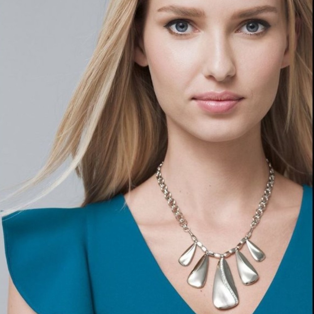 WHBM Reversible Teardrop Station Necklace